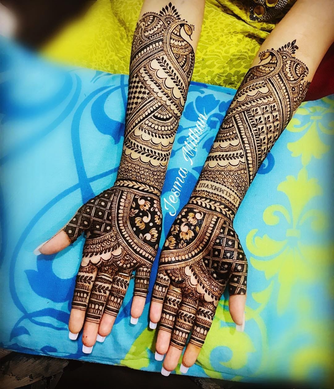 Intricate Arabic Palm Henna Design Lucknow