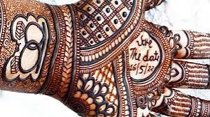 Engagement Sagai Save The Date Mehndi Design